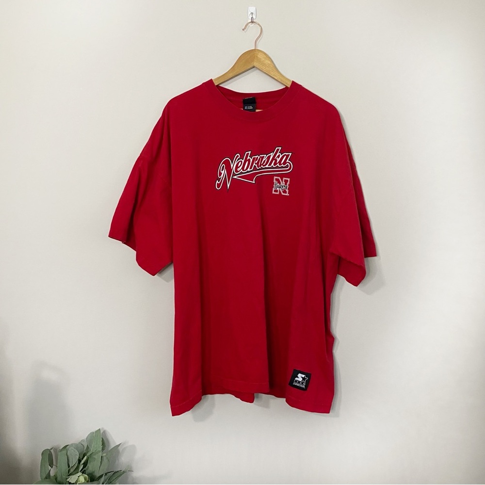 [Starter] Red Nebraska Huskers 3XL Cotton Short Sleeve T-shirt